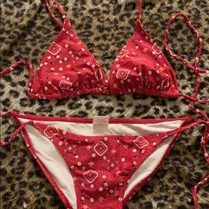 Red bandana swimsuit